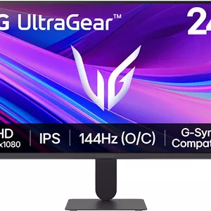 مانیتور گیمینگ 24 اینچی LG 24G411A-B Ultragear Full HD (1920 x 1080) IPS، نرخ نوسازی 144 هرتز (قابل ارتقا)، زمان پاسخگویی 1 میلی‌ثانیه MBR، سازگار با NVIDIA G-Sync، AMD FreeSync، HDR10، HDMI، DisplayPort، پایه باریک، مشکی