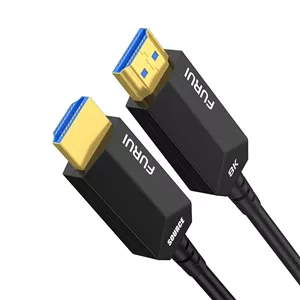 کابل فیبر نوری HDMI 8K طول 15 متر، کابل HDMI 2.1 فیبر نوری 8K@60Hz، 4K@120Hz با سرعت 48Gbps، HDR پویا، سازگار با eARC، کارت گرافیک RTX 3080/3090، ایکس باکس سری X، PS5، رسیور Denon AV، تلویزیون LG، Samsung، Sony