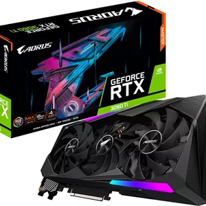 کارت گرافیک گیگابایت AORUS GeForce RTX 3060 Ti Master 8G، خنک کننده MAX-Covered، حافظه 8 گیگابایت GDDR6 256 بیتی، کارت ویدیو GV-N306TAORUS M-8GD