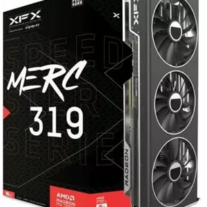کارت گرافیک گیمینگ XFX Speedster MERC319 RX 7800 XT Black با 16 گیگابایت حافظه GDDR6، دارای HDMI و 3xDP، AMD RDNA 3 RX-78TMERCB9