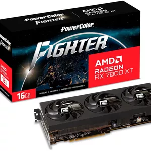 کارت گرافیک پاورکالر فایتر AMD Radeon RX 7800 XT با 16 گیگابایت حافظه GDDR6