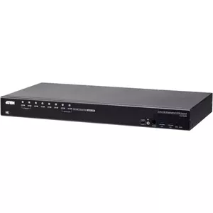 سوئیچ KVM دیسپلی پورت 4K با USB 3.0 هشت پورت ATEN CS19208 به همراه کیت نصب رک - 8 کامپیوتر - 1 کاربر محلی - 4096 x 2160 - 12 پورت USB - 1 پورت HDMI - 9 پورت DisplayPort