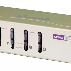 سوئیچ KVM چهار پورت PS/2-USB VGA آتن مدل CS84U - کنترل تا 4 کامپیوتر VGA برای ویندوز، لینوکس، مک و سان