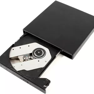 درایو نوری اکسترنال DVD-ROM باریک USB 2.0 برای کامپیوتر، لپ تاپ و دسکتاپ