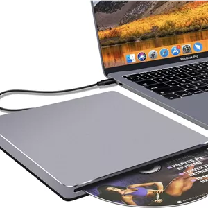 درایو DVD اکسترنال NOLYTH USB C اسلات-این CD/DVD /-RW درایو نوری پخش کننده DVD رایتر CD ROM درایو اکسترنال برای لپ تاپ مک PC ویندوز 11 دسکتاپ مک بوک پرو ایر