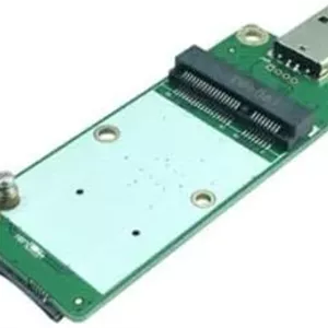 برد آداپتور مینی PCI Express/PCIE به USB برای مودم ماژول WiFi Wireless WWAN 4G LTE با اسلات کارت SIM UIM (MINIPCIEUSB TYPE1)