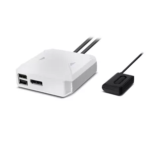 سوئیچ KVM دو پورت USB-C آی‌اوگیر با خروجی DisplayPort 4K – 4096x2160 60Hz، Plug-and-Play، کابل‌های USB-C و سوئیچ ریموت – پشتیبانی از مک، ویندوز، لینوکس (GCS72CC)