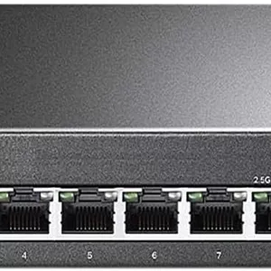 سوئیچ شبکه غیر مدیریتی 8 پورت TP-Link TL-SG108-M2، اسپلیتر اترنت، پهنای باند 2.5 گیگابیت بر ثانیه، طراحی فلزی بدون فن، نصب آسان رومیزی/دیواری