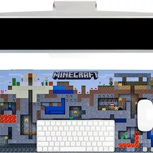 پد ماوس بزرگ بازی Paladone Minecraft Mining World برای میز، پد ماوس غیر لغزنده برای صفحه کلید