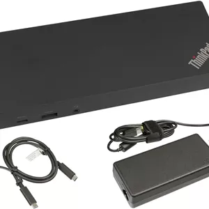 تکرارکننده پورت USB-C/USB 3.0 لنوو مدل 40AF0135EU به همراه آداپتور برق 135 واتی (بازسازی شده)
