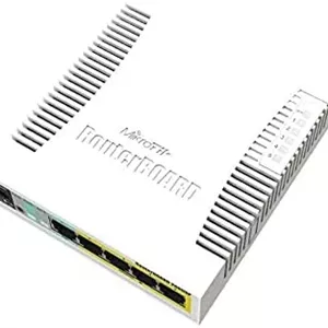 سوییچ هوشمند گیگابیتی 5 پورت MikroTik RouterBOARD 260GSP با SFP، 10143 (سوییچ هوشمند گیگابیتی با محفظه SFP، SwOS، بدنه پلاستیکی، PSU، POE-Out)