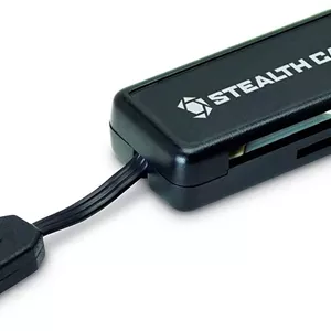 کارت خوان حافظه میکرو USB OTG استیلث کم برای دستگاه های اندرویدی، مشکی، STC-SDCRAND