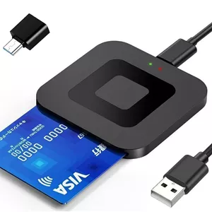 کارت خوان هوشمند CAC نظامی، شناسایی خودکار کارت شناسایی نظامی/کارت IC USB DOD، آداپتور USB C سازگار با ویندوز، لینوکس/یونیکس، MacOS X