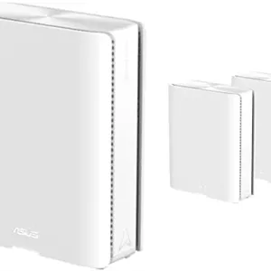 مجموعه روتر مش وای فای 7 چهار بانده ASUS ZenWiFi BQ16 Pro (تک بستهدو بسته)، پوشش دهی تا 1100 متر مربع، دارای 2 پورت 10G، کنترل هوشمند خانه با Multi-SSID، VPN و کنترل والدین، امنیت بدون نیاز به اشتراک