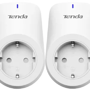 پریز هوشمند وای‌فای Tenda SP9 EU با قابلیت نظارت بر مصرف انرژی، فرکانس 2.4 گیگاهرتز، ولتاژ 100 تا 240 ولت، حداکثر جریان 16 آمپر، مصرف برق 3.68 کیلووات، بسته 2 عددی | SP9 EU-2