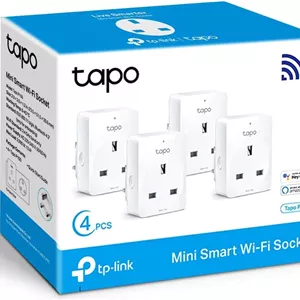 پریز هوشمند وای فای TP-Link Tapo، سازگار با آمازون الکسا (Echo و Echo Dot)، گوگل هوم، پریز هوشمند بی سیم، کلید تایمر کنترل از راه دور، اشتراک گذاری دستگاه، بدون نیاز به هاب - Tapo P100 (بسته 4 عددی)