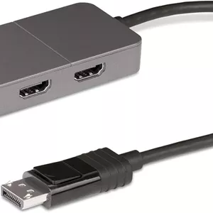 هاب MST سه پورت StarTech.com - DisplayPort به 3X HDMI، سه مانیتور 4K 60Hz، آداپتور ویدیویی چند مانیتوری DP 1.4، اسپلیتر Displayport، کابل ثابت 30 سانتی متری، تغذیه از طریق USB، فقط ویندوز (MST14DP123HD)