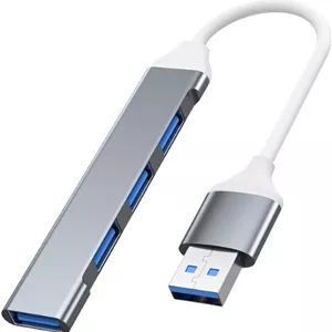 هاب USB 3.0، هاب USB چهار پورت، اسپلیتر USB جمع و جور، آداپتور چند پورت USB، توسعه دهنده USB برای لپ تاپ، ایکس باکس، فلش درایو، هارد دیسک موبایل، کنسول، پرینتر، دوربین، کیبورد، ماوس