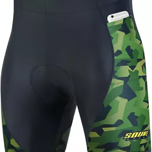 شلوارک دوچرخه سواری مردانه Souke Sports با پد 4D، شلوار نیمه دوچرخه سواری، شلوار تنگ سریع خشک شونده با جیب