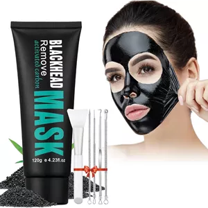 ماسک صورت لایه بردار، ماسک زغال فعال برای پاکسازی جوش های سرسیاه، ماسک لایه بردار صورت برای منافذ بینی، جوش و ماسک صورت به همراه برس و ابزار استخراج جوش