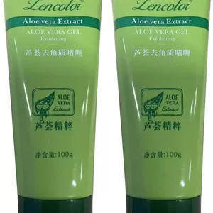 ژل لایه بردار آلوئه ورا، پاک کننده عمیق صورت، ژل لایه بردار صورت، لایه بردار ملایم غیر اسکراب برای لایه برداری و پاکسازی پوست مرده صورت و بدن، آشکار کننده پوست درخشان و روشن (2 عدد)