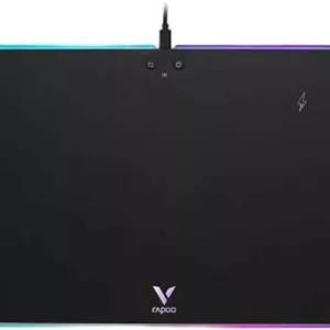 پد ماوس شارژ بی‌سیم Rapoo V10RGB، نور پس‌زمینه RGB، ضد لغزش، نور قابل تنظیم، شارژ بی‌سیم سریع 5W/7.5W/10W | RAPOO - 11858
