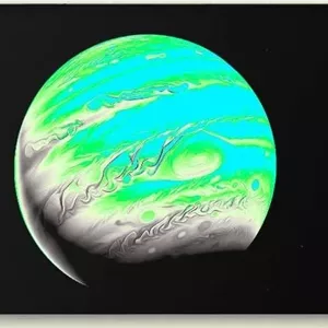 ماوس پد ممتاز Huepad Jupiter 1 سری Cold Galaxy، ماوس پد گیمینگ پارچه ای HYDRAGLIDE، پد رومیزی XL یا زیرانداز رومیزی با کیف حمل لوله ای، مشکی | HP9040-GLX-JP1-C