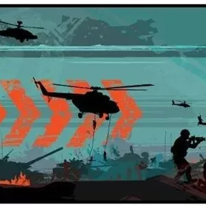 پد میز گیمینگ GamerTek، 80x30 سانتی متر، سطح پارچه ای نرم با بافت ریز، پایه لاستیکی ضد لغزش، پارچه پلی استر، میدان نبرد | 616985066285