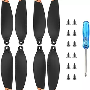 پروانه های Mavic Mini 2 مدل HASTHIP® بسته 8 عددی، پره های جایگزین پروانه Mavic Mini 2 برای DJI Mavic Mini 2، ست پروانه فوق العاده بی صدا با پیچ گوشتی و 12 پیچ، بال های جایگزین کم صدا برای پهپاد