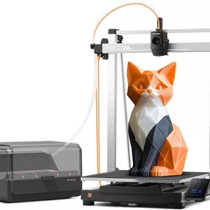 (مجموعه پرینتر سه بعدی Anycubic Kobra 3 Max Combo) پرینتر سه بعدی چند رنگ با حجم چاپ بزرگ، چاپ با سرعت بالا 600 میلی متر بر ثانیه، تراز خودکار دقیق و ضد لغزش، حجم چاپ ارتقا یافته 420 * 420 * 500 میلی متر