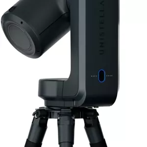 Odyssey - تلسکوپ هوشمند UNISTELLAR (بدون چشمی)، 85 میلی‌متر f/3.9 (320 میلی‌متر) دیجیتال و کامپیوتری، کنترل‌شده با اپلیکیشن، موتورایز Alt-Az، دید پیشرفته، خروجی RAW/FITS، 64 گیگابایت، سه‌پایه، باتری 5 ساعته (مشکی)
