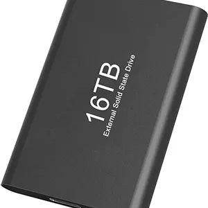 هارد اکسترنال SSD قابل حمل 16 ترابایتی – درایو حالت جامد USB 3.1 با سرعت بالا به همراه کابل USB-C به A – سازگار با رایانه‌های شخصی ویندوزی، لپ‌تاپ‌ها و دستگاه‌های اندرویدی – فضای ذخیره‌سازی بادوام برای پشتیبان‌گیری، بازی و رسانه