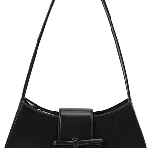 کیف دوشی مشکی NALACAL، کیف دستی زنانه، کیف پاپیونی زنانه، کیف دستی های Y2k Hobo، کیف Satchel، کلاچ مد روز، کیف مشکی، کیف زیر بغل Y2k چرم مصنوعی