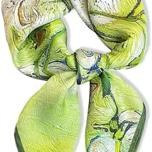 روسری ابریشم خالص توت آزونه، 68x68 سانتی متر، روسری لوکس گردن و مو، روسری و دستمال سر شیک برای زنان