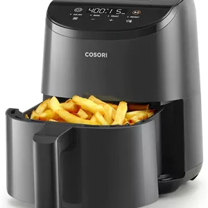 سرخ کن هوا Cosori با ظرفیت 2.1 کوارت، سرخ کن کوچک و مینی 4 در 1 ایده آل برای وعده های غذایی ساده و اسنک، تبدیل آسان غذای باقیمانده به ترد، تا 97% روغن کمتر، 30 دستور غذا در برنامه، سبد نچسب و قابل شستشو در ماشین ظرفشویی