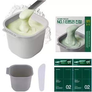 مدلینگ ماسک درما مدیهیل مدل Teatree*2 - خنک کننده سریع برای تسکین پوست - کیت های آسان DIY خانگی، ماسک ژله ای یخی آبرسان برای شادابی پوست