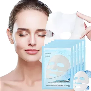 ماسک های هیدروژل کلاژن، ماسک شب کلاژن عمیق، ماسک آبرسان صورت برای صاف کردن پوست خشک، روشن کننده رنگ پوست، پوست الاستیک، ماسک صورت بهبود خاصیت ارتجاعی پوست (4 عدد در 1 جعبه)