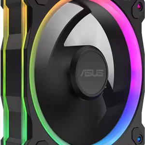فن ASUS Prime MR120 aRGB، سرعت فن 1600 دور در دقیقه، جریان هوای فن 58 CFM، تیغه استاندارد، نورپردازی دو طرفه، بلبرینگ آستینی، تک عددی، مشکی | 90DA00I0-B09000