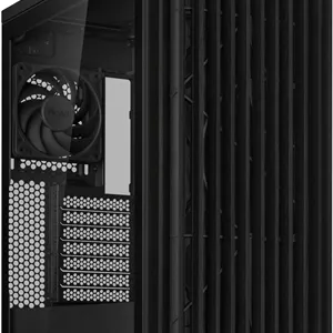 کیس کامپیوتر ASUS ProArt PA401 Wood Edition، پنل شیشه ای حرارت دیده، 2 عدد فن 160 میلی متری و 1 عدد فن 120 میلی متری از پیش نصب شده، پشتیبانی از رادیاتور تا 240 میلی متر و 5 عدد فن، فیلترهای گرد و غبار قابل جابجایی، مشکی | 90DC00M0-B39000