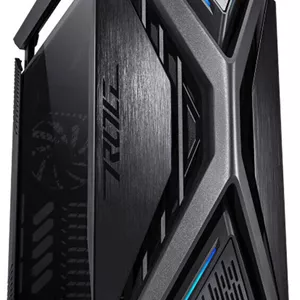 کیس کامپیوتر ASUS ROG Hyperion GR701 E-ATX، نسخه BTF، پنل های جانبی شیشه ای حرارت دیده، پشتیبانی از رادیاتور دوگانه تا 420 میلی متر، 4 عدد فن 140 میلی متری، نگهدارنده فلزی کارت گرافیک، فضای ذخیره سازی قطعات، هاب فن ARGB، مشکی | 90DC00F0-B39020