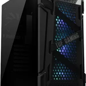 کیس مید تاور ASUS TUF Gaming GT301 ATX، با پنل جانبی شیشه حرارت دیده، پنل جلویی لانه زنبوری، فن های از پیش نصب شده 3x120mm ARGB، 1x120 بدون نورپردازی | 90DC0040-B49000