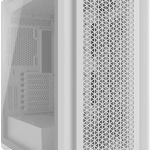 کیس کامپیوتر مید تاور ATX کرسیر 5000D Core Airflow، پنل جلویی با جریان هوای بالا، پنجره شیشه ای حرارت دیده، پشتیبانی از رادیاتور تا 360 میلی متر و 12 فن، مسیریابی کابل 25 میلی متری، سفید | CC-9011262-WW