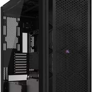 کیس کامپیوتر فوق‌العاده بزرگ CORSAIR iCUE LINK 9000D RGB AIRFLOW، قابلیت نصب تا 18 فن 120 میلی‌متری و رادیاتورهای 480 میلی‌متری، جریان هوای بالا، 4 پورت USB 3.2 Type-A، 2 پورت USB 3.2 Type-C، خروجی صدا، مشکی | CC-9011273-WW