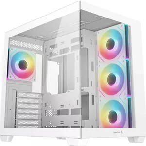 کیس کامپیوتر ATX دیپ کول CG530 4F، دارای 4 فن 120 میلی‌متری aRGB از پیش نصب‌شده، پشتیبانی از رادیاتور تا 360 میلی‌متر و حداکثر 10 فن، ساخته شده از مواد ABSSPCCشیشه حرارت دیده، سفید | R-CG530-WHADA4-G-1