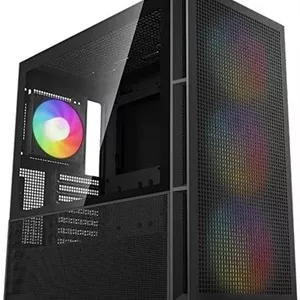 کیس کامپیوتر مید تاور دیپ کول CH560 ATX، ساخته شده از مواد ABS SPCC شیشه حرارت دیده، پشتیبانی از رادیاتور تا 360 میلی‌متر، دارای پورت‌های USB3.0/Audio/Type-C، رنگ مشکی | R-CH560-BKAPE4-G-1