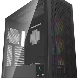 کیس کامپیوتر فول تاور دیپ کول Morpheus ATX ، پنل کناری شیشه حرارت دیده، پشتیبانی از رادیاتور تا 420 میلی‌متر، نمایشگر دیجیتال Real-time، 1 عدد فن ARGB 420 میلی‌متری، 4 عدد USB 3.0 / 1 عدد USB Type-C، مشکی | R-MORPHEUS-BKAPA1-G-1
