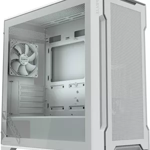 کیس کامپیوتر گیگابایت C102 Glass Ice Micro ATX، دارای 2 فن 120 میلی‌متری از پیش نصب‌شده، پشتیبانی از رادیاتور تا 360 میلی‌متر، پشتیبانی از 10 فن، فیلترهای گرد و غبار، پنل جانبی شیشه‌ای حرارت دیده 4 میلی‌متری، Ice | C102GI-M-ATX