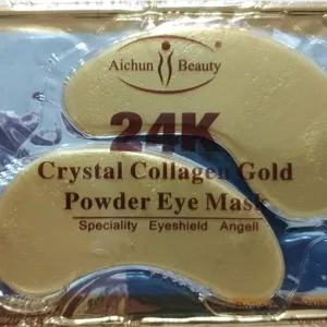 پچ ماسک چشم کلاژن ژلی پودر طلای 24K کریستالی آیچون بیوتی، ضد پیری، رفع سیاهی، تیرگی و پف، مراقبت از پوست، ضد چروک، مرطوب کننده (30 عدد)
