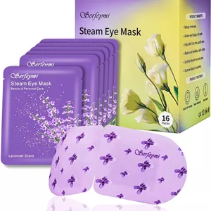 ماسک چشم بخار گرم Serfeymi، بسته 16 عددی، ماسک بخار یکبار مصرف برای حلقه های تیره و پف کردگی، خشکی چشم، ماسک زیبایی چشم و هدیه مراقبت شخصی برای بانوان (اسطوخودوس ارتقا یافته)
