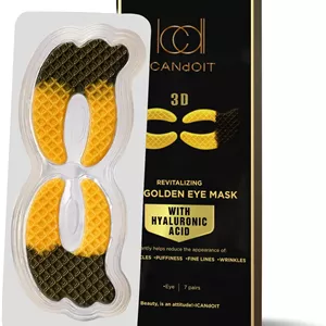 ماسک دور چشم طلای 24 عیار ICANdOIT برای سیاهی و پف، ضد پیری، ضد چروک با اسید هیالورونیک و کلاژن، پچ های مراقبت از ناحیه چشم برای انواع پوست، ایده آل برای هدیه دادن به خانم ها و آقایان، 7 جفت